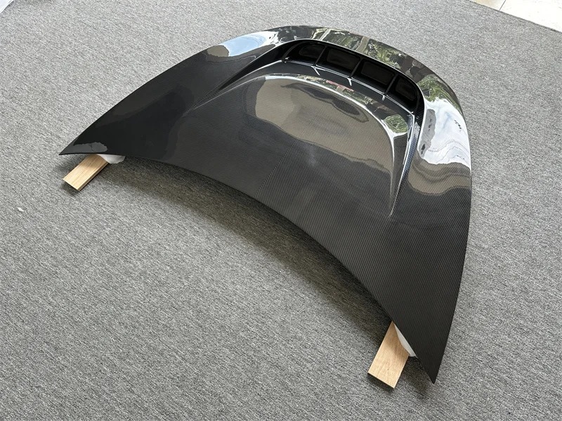 For  Model 3 Y 2019 2020 2021 2022 Real Carbon Fiber Front Bumper High Temperature Resistant Glass Engine Hood Vent Cover
